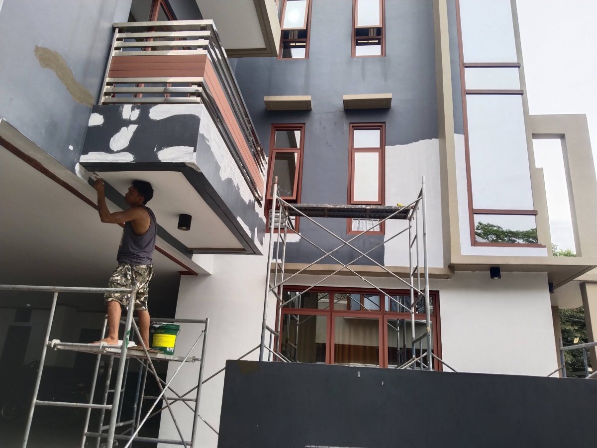 Repainting and waterproofing