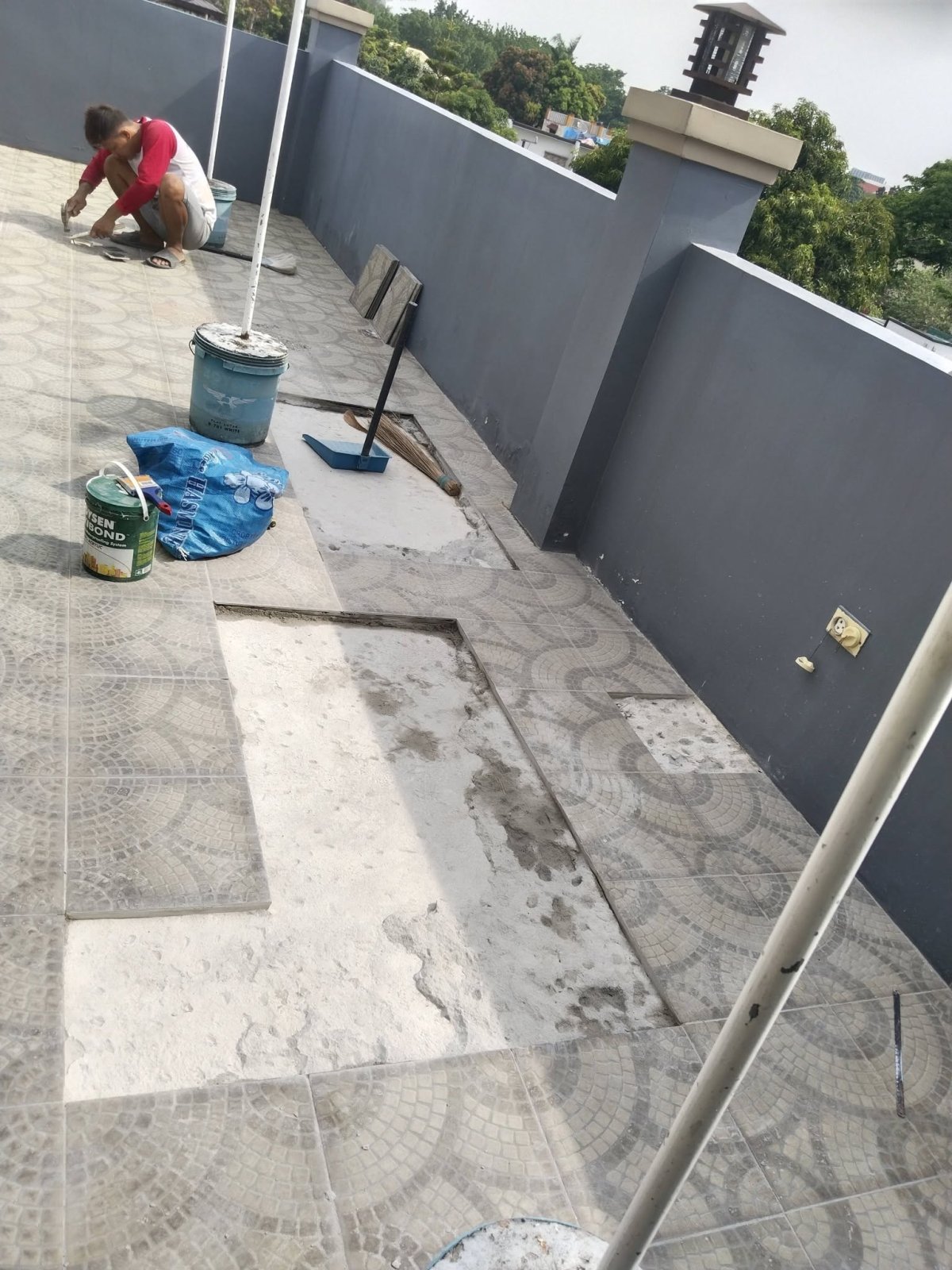 Repainting and waterproofing